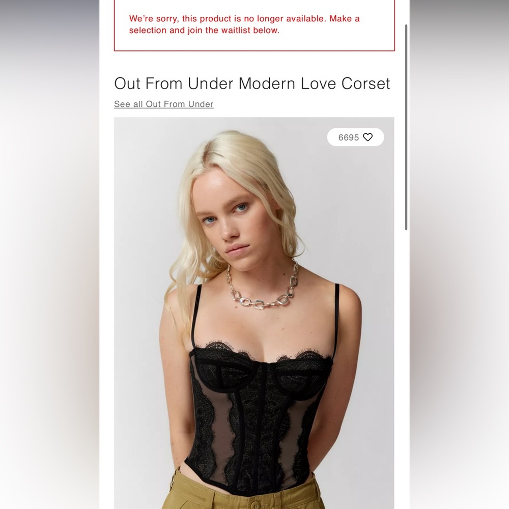 Basically new corset top! Size L. Urban outfitters!